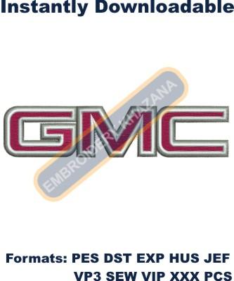 Gmc car Logo Embroidery design